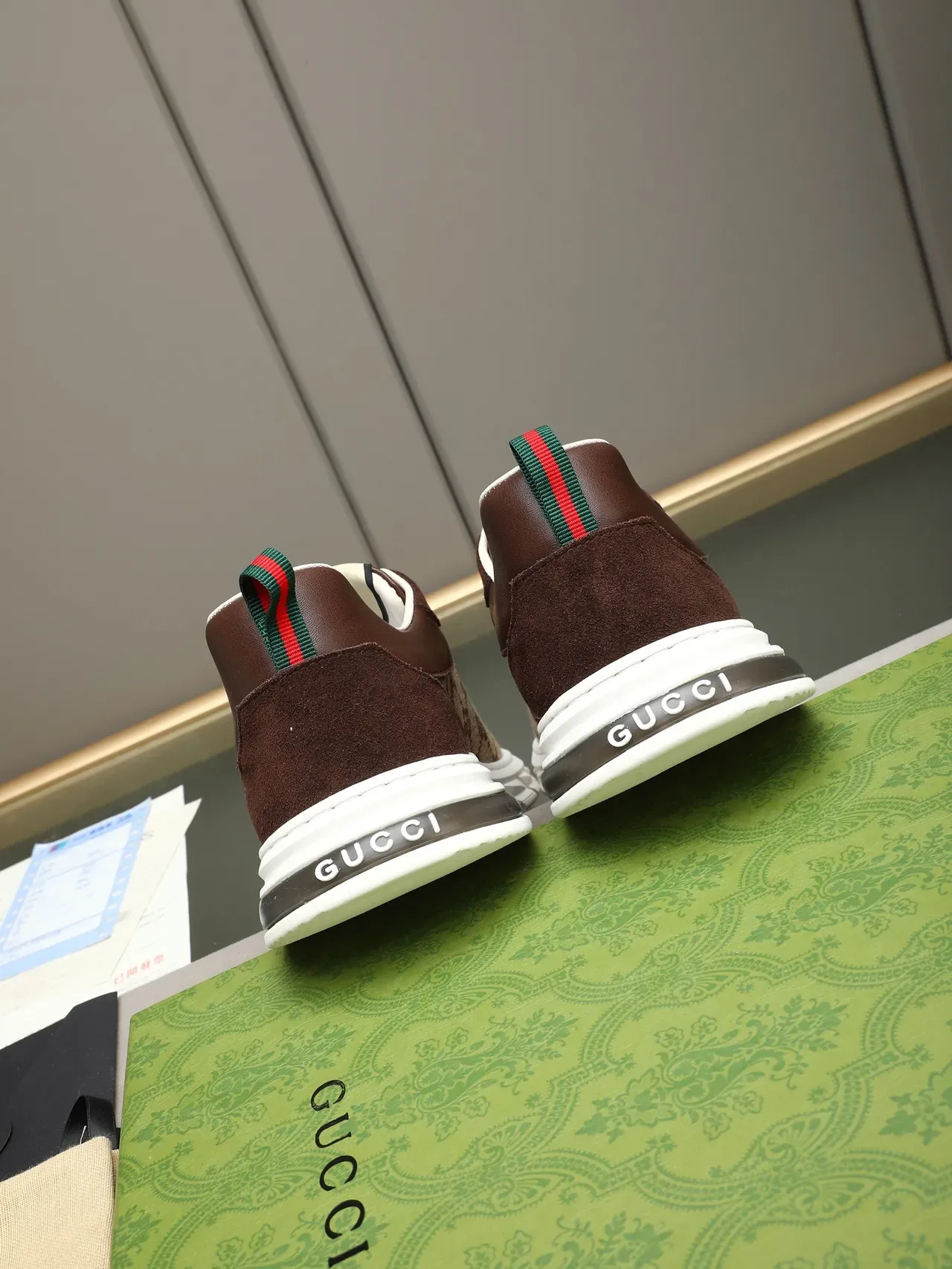Gucci GG Monogram Canvas and Suede Lifestyle Sneaker 4