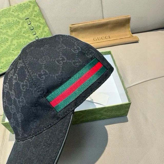 Gucci GG Monogram Jacquard Web Stripe Baseball Cap 5