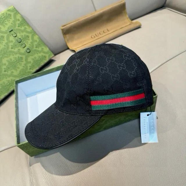 Gucci GG Monogram Jacquard Web Stripe Baseball Cap 9