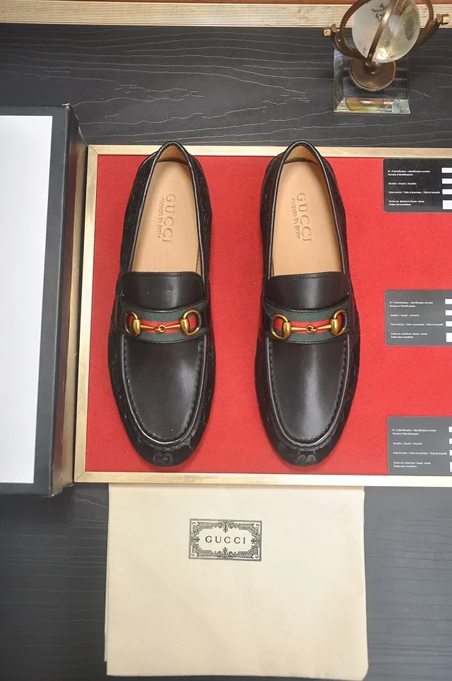 Gucci Horsebit 1955 Black GG Monogram Loafers 2