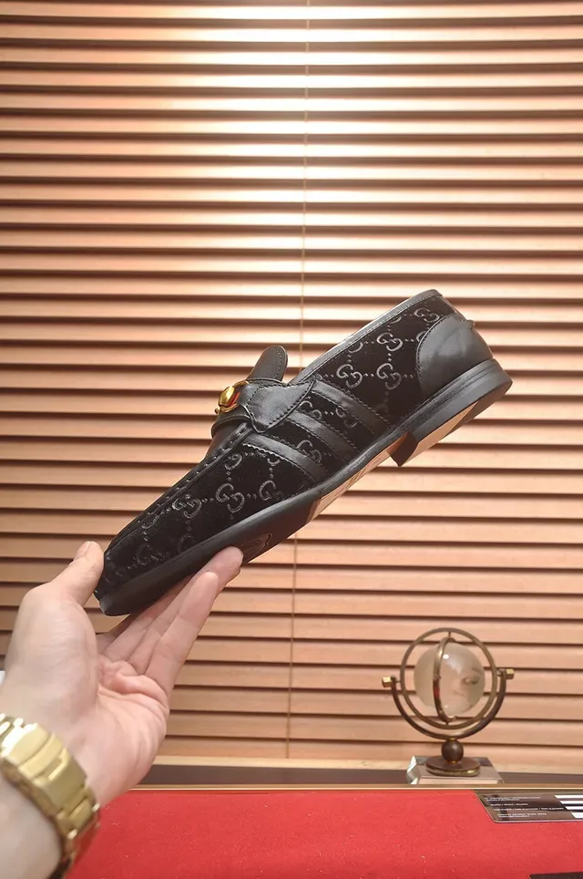 Gucci Horsebit 1955 Black GG Monogram Loafers 5