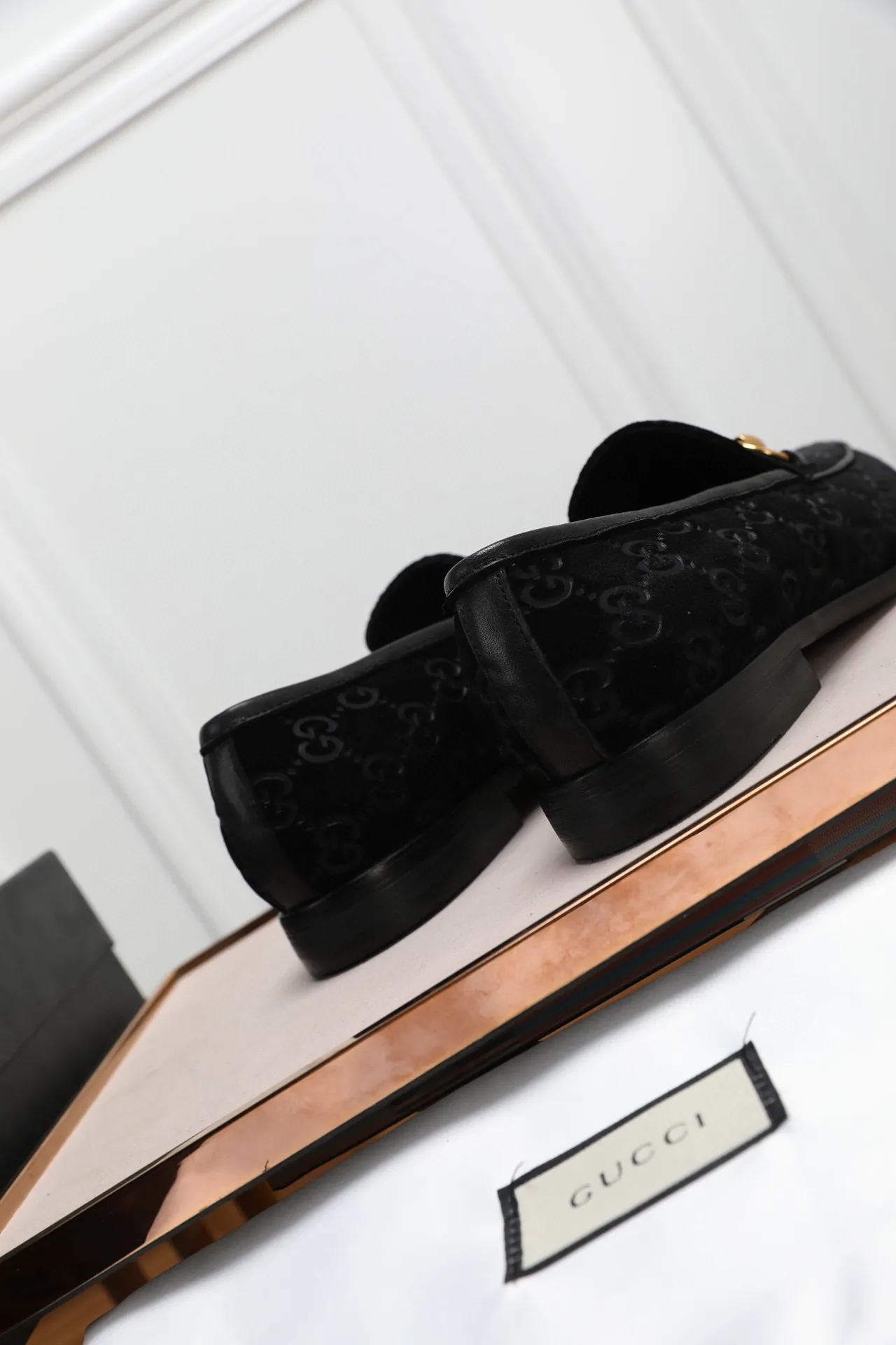 Gucci Horsebit 1955 Black GG Monogram Loafers 2