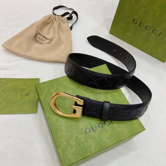 Gucci Horsebit 1955 Preto Dourado Embossado GG Monograma Fivela em Forma de G de Couro 9