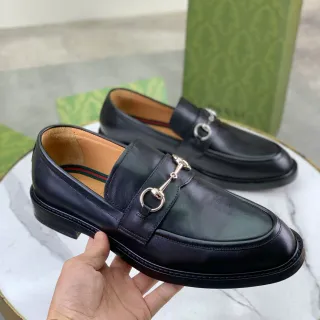Gucci Horsebit 1955 黑色皮革乐福鞋