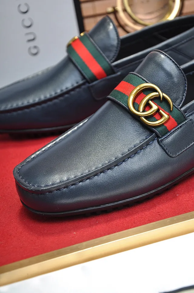 Gucci Horsebit 1955 Black Leather Web Strap Loafer 3