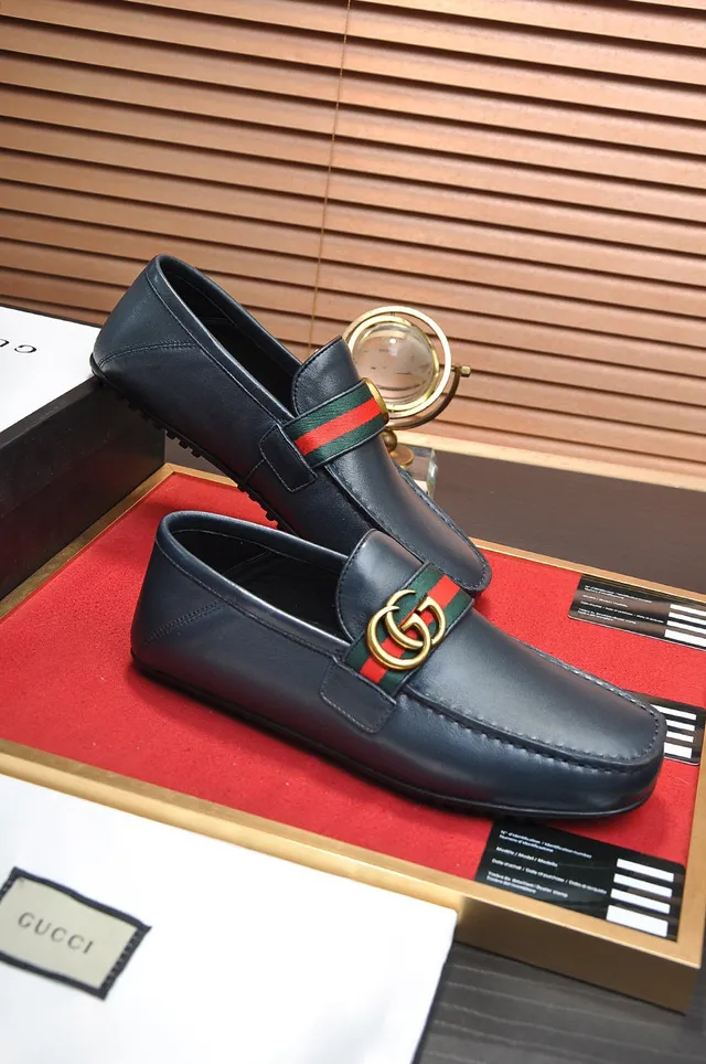 Gucci Horsebit 1955 Black Leather Web Strap Loafer 5