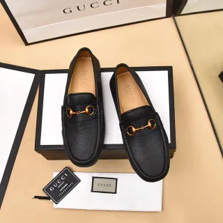 Gucci Horsebit 1955 黑色粒面皮革 Horsebit 乐福鞋
