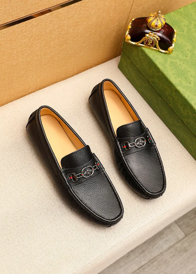 Gucci Horsebit 1955 Black Pebbled Leather Loafer 2