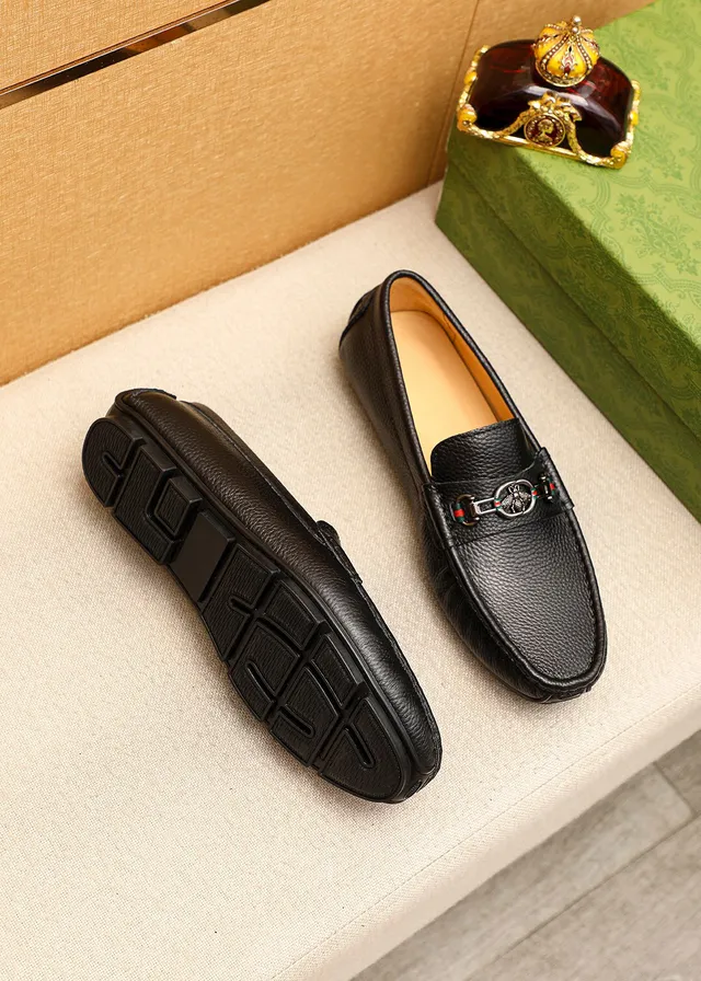 Gucci Horsebit 1955 Black Pebbled Leather Loafer 3