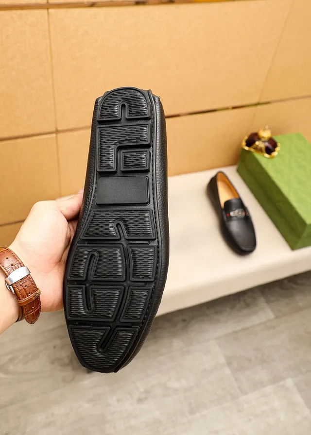 Gucci Horsebit 1955 Black Pebbled Leather Loafer 9