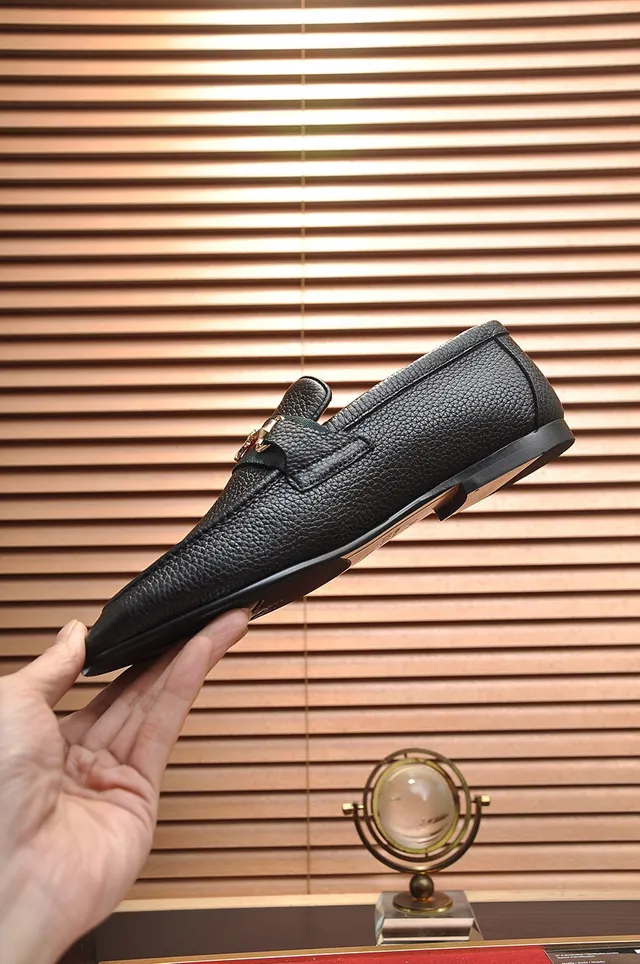 Gucci Horsebit 1955 Mocassins de Couro Preto Texturizado 5