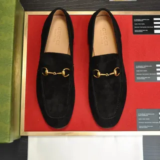 Gucci Horsebit 1955 Black Suede Loafers