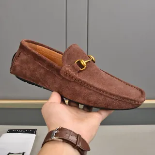 Gucci Horsebit 1955 বাদামী সুয়েড লোফার