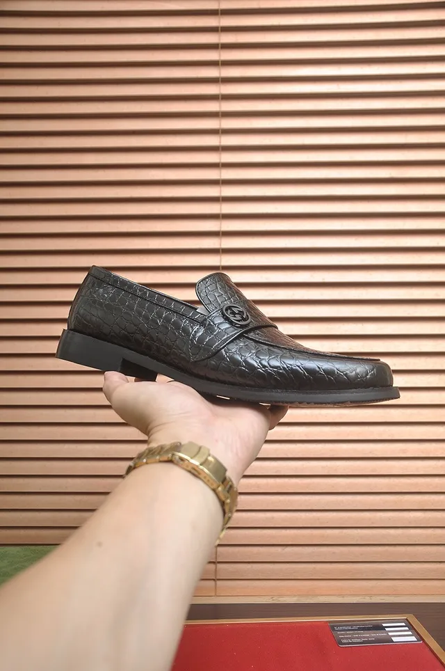 Gucci Horsebit 1955 Mocassins de crocodilo pretos 4