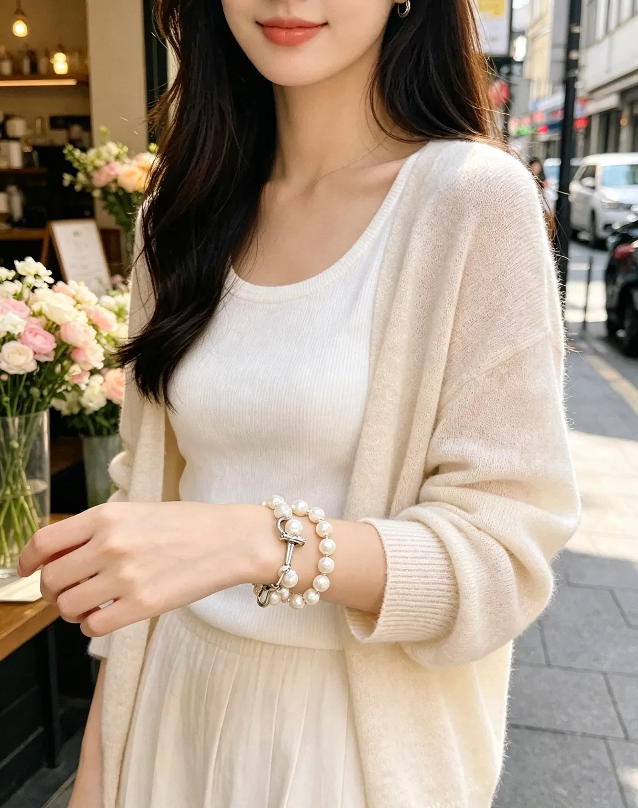 Gucci Horsebit 1955 Double-Strand Pearl Bracelet 4