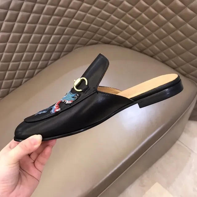 Gucci Horsebit 1955 Loup Brodé Cuir Noir Loafer 8