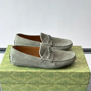 Gucci Horsebit 1955 ग्रे सुेड लूफर्स