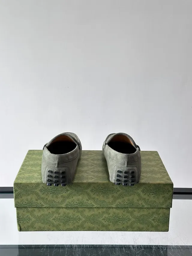 Gucci Horsebit 1955 Gray Suede Loafers 3