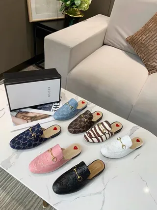 Gucci Horsebit 1955 Light Blue Monogram Loafers 3