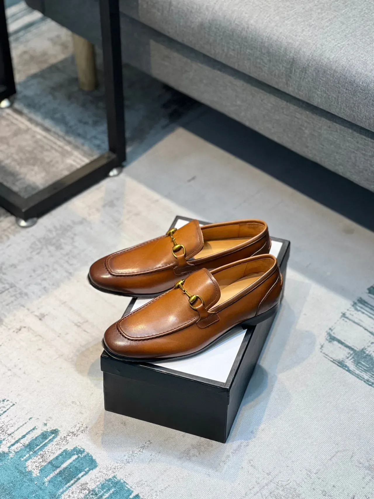 Gucci Horsebit 1955 Tan Leather Horsebit Loafer 7