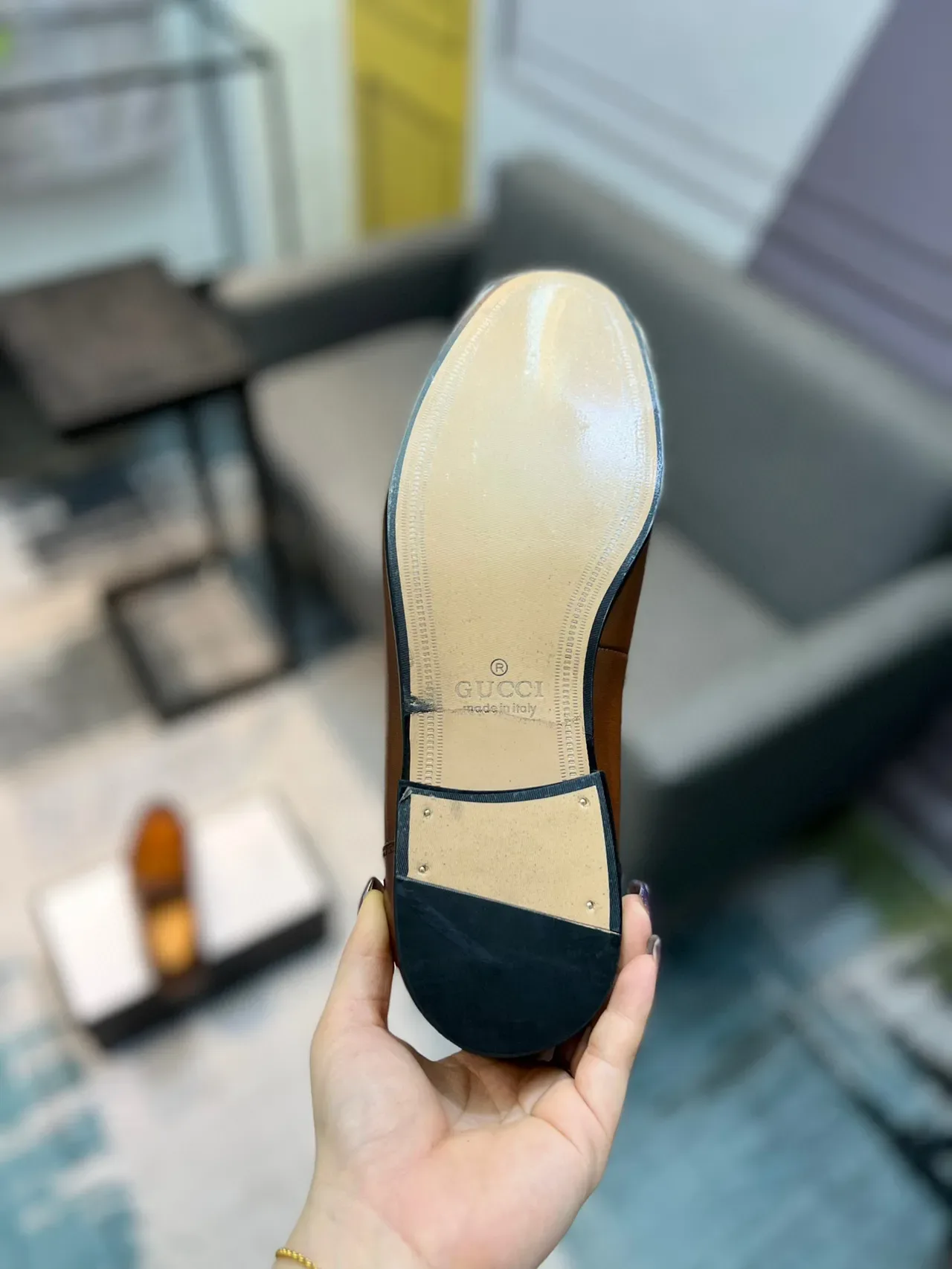 Gucci Horsebit 1955 Tan Leather Horsebit Loafer 9