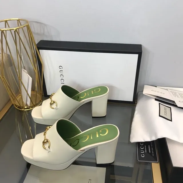Gucci Horsebit 1955 White Leather Horsebit Mule Slippers 2