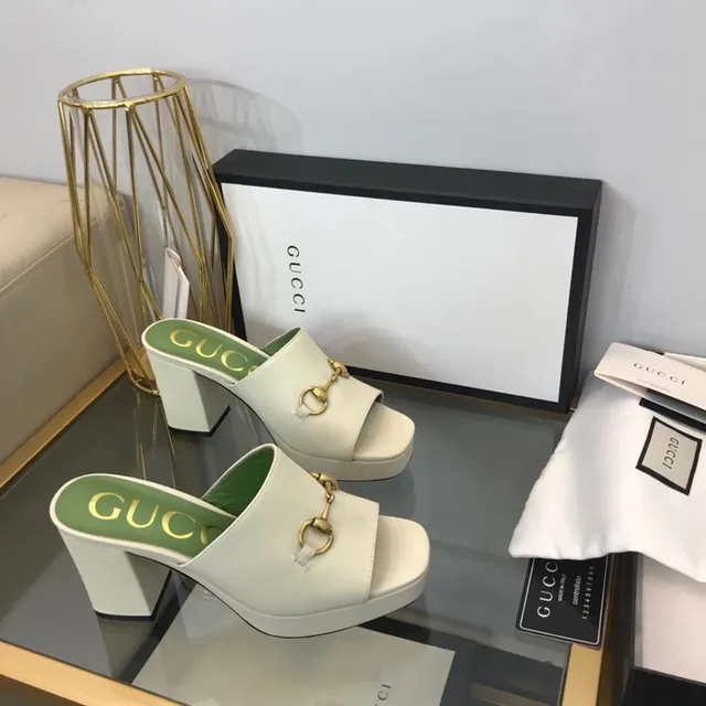 Gucci Horsebit 1955 White Leather Horsebit Mule Slippers 3