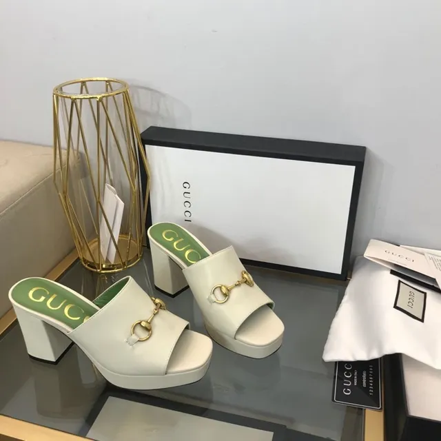 Gucci Horsebit 1955 White Leather Horsebit Mule Slippers 7