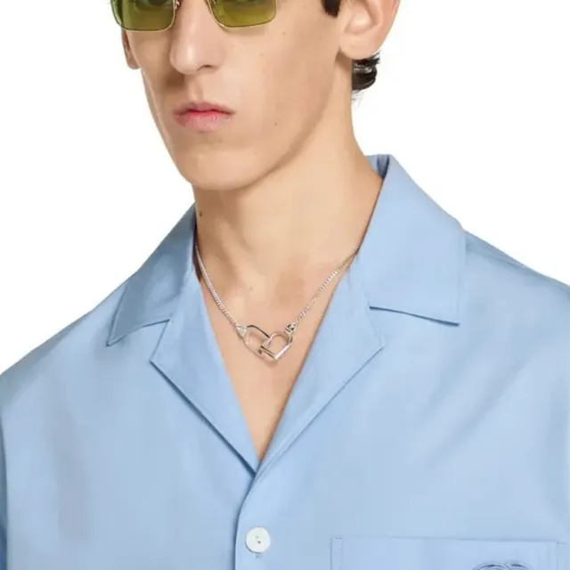 Gucci Bit de Cavalo Estribo Prateado Corrente Pulseira 3