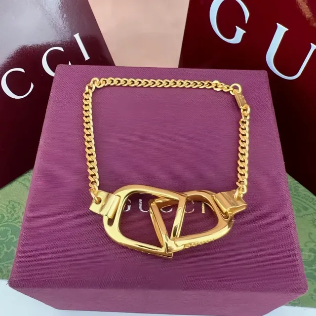 Gucci Bit de Cavalo Estribo Prateado Corrente Pulseira 5