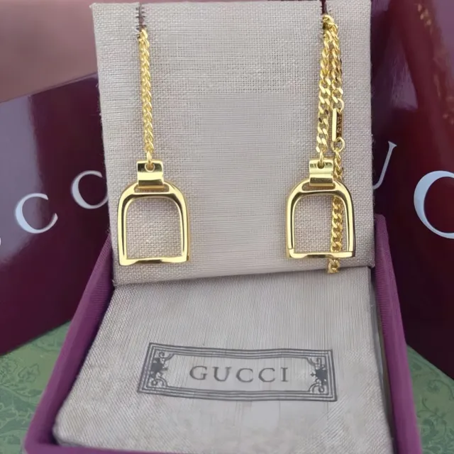 Gucci Bit de Cavalo Estribo Prateado Corrente Pulseira 7