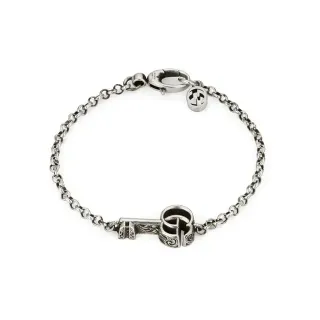 سوارة غوتشي Interlocking G Charm مفتاح سلسلة فضية