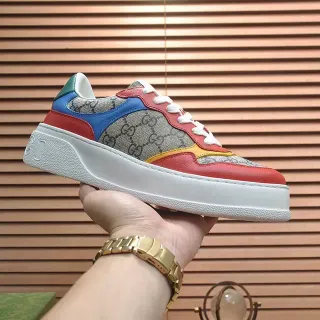 Gucci Multicolor Color-Blocked GG Monogram Canvas Lifestyle Sneakers
