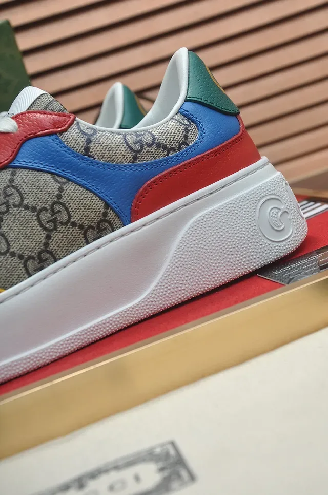 Gucci Multicolor Color-Blocked GG Monogram Canvas Lifestyle Sneakers 9