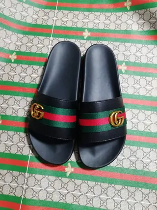 Gucci Ophidia Black Web Stripe Slide Slippers 5