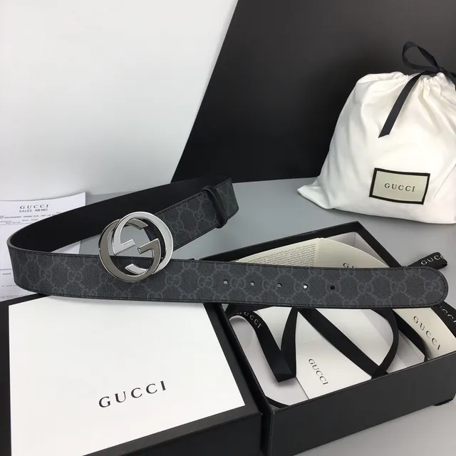 Gucci Ophidia GG Monogram Canvas Interlocking G Buckle চামড়ার বেল্ট 2