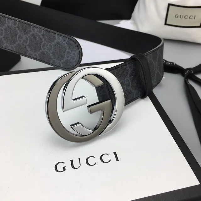 Gucci Ophidia GG Monogram Canvas Interlocking G Buckle চামড়ার বেল্ট 3