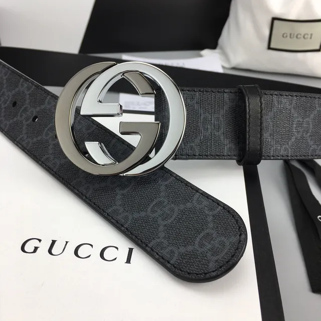 Gucci Ophidia GG Monogram Canvas Interlocking G Buckle চামড়ার বেল্ট 5