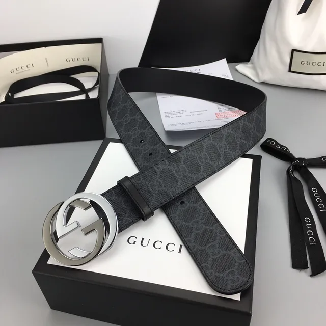 Gucci Ophidia GG Monogram Canvas Interlocking G Buckle চামড়ার বেল্ট 6