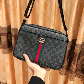 Gucci Ophidia GG Monogram Canvas Red Green Web Messenger Bag