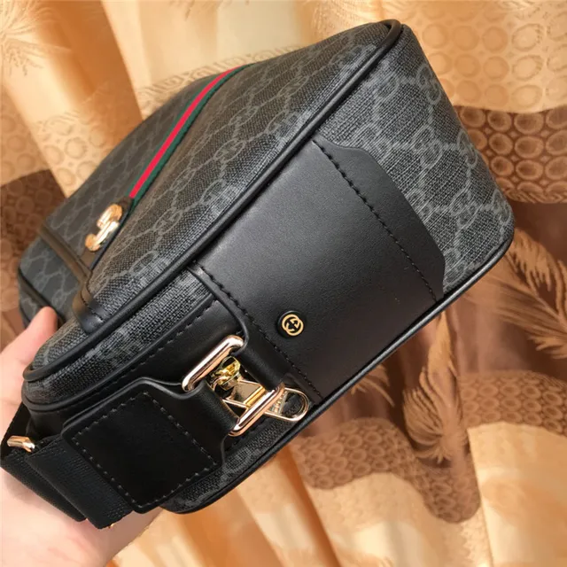 Gucci Ophidia GG Monogram Canvas Red Green Web Messenger Bag 4