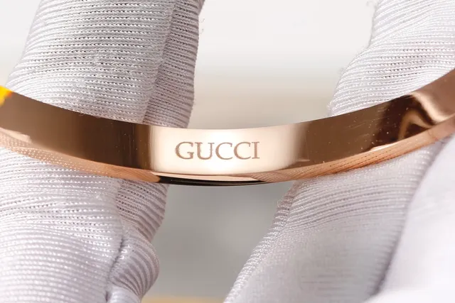 Gucci Ophidia Interlocking GG Enamel Flag Bangle Bracelets 2