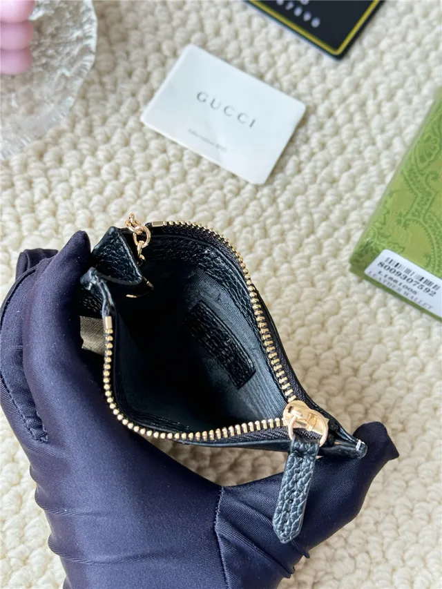 Gucci Ophidia Porte-Cartes en Cuir Rose Blanc Bicolore et GG Supreme Canvas Hardware G Entrelacé 21