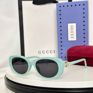 Gucci Oval Acetate Mint Green Sunglasses