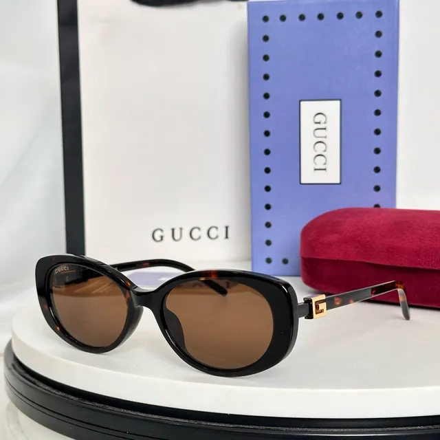 Gucci Oval Acetate Mint Green Sunglasses 5