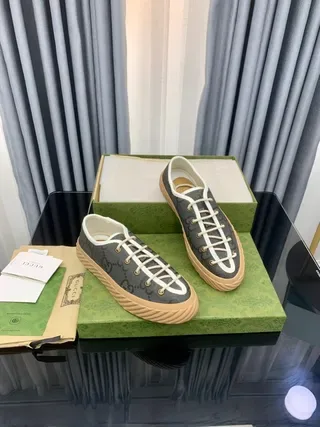 Gucci Rhyton GG Monogram Canvas White Toe Cap Lifestyle Sneakers 5