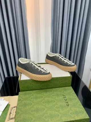 Gucci Rhyton GG Monogram Canvas White Toe Cap Lifestyle Sneakers 9