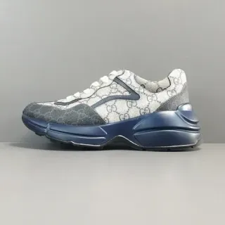 Gucci Rhyton Monogram White and Navy Lifestyle Sneakers