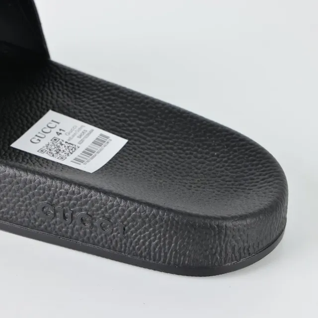 Gucci Screener Apple Print Black Slippers 4