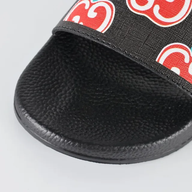 Gucci Screener Apple Print Black Slippers 5